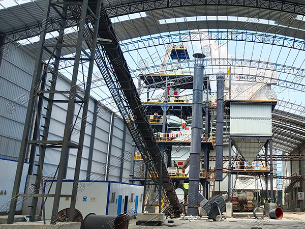 石粉料不用水洗砂，上套干法制砂樓